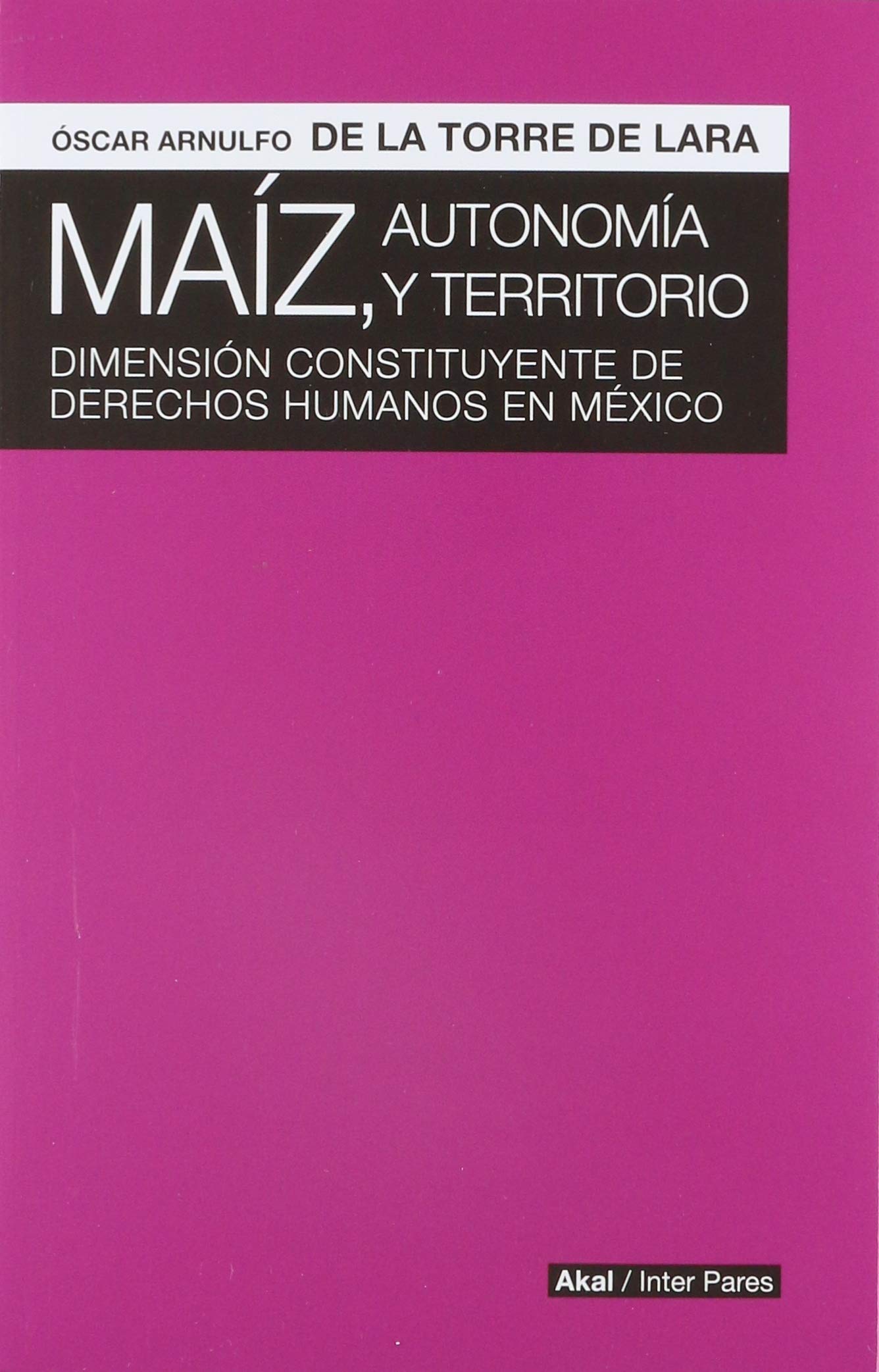 Maiz, autonomia y territorio : Dimensión constituyente de derechos humanos en México