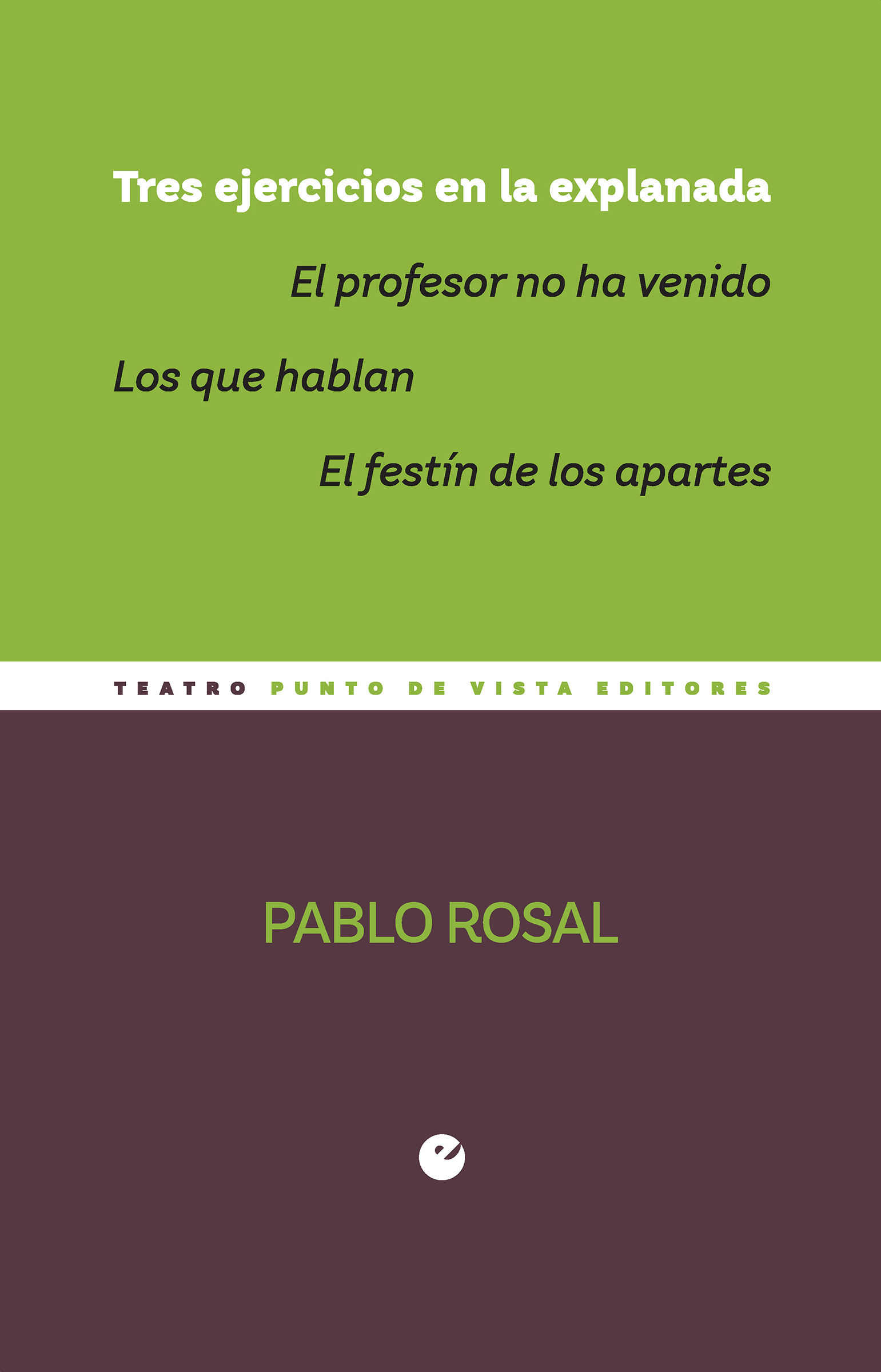 Tres ejercicios en la explanada : El profesor no ha venido. Los que hablan. El festín de los apartes